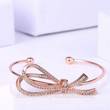 chine OEM usine rose or plaqué bracelet noeud forme bijoux